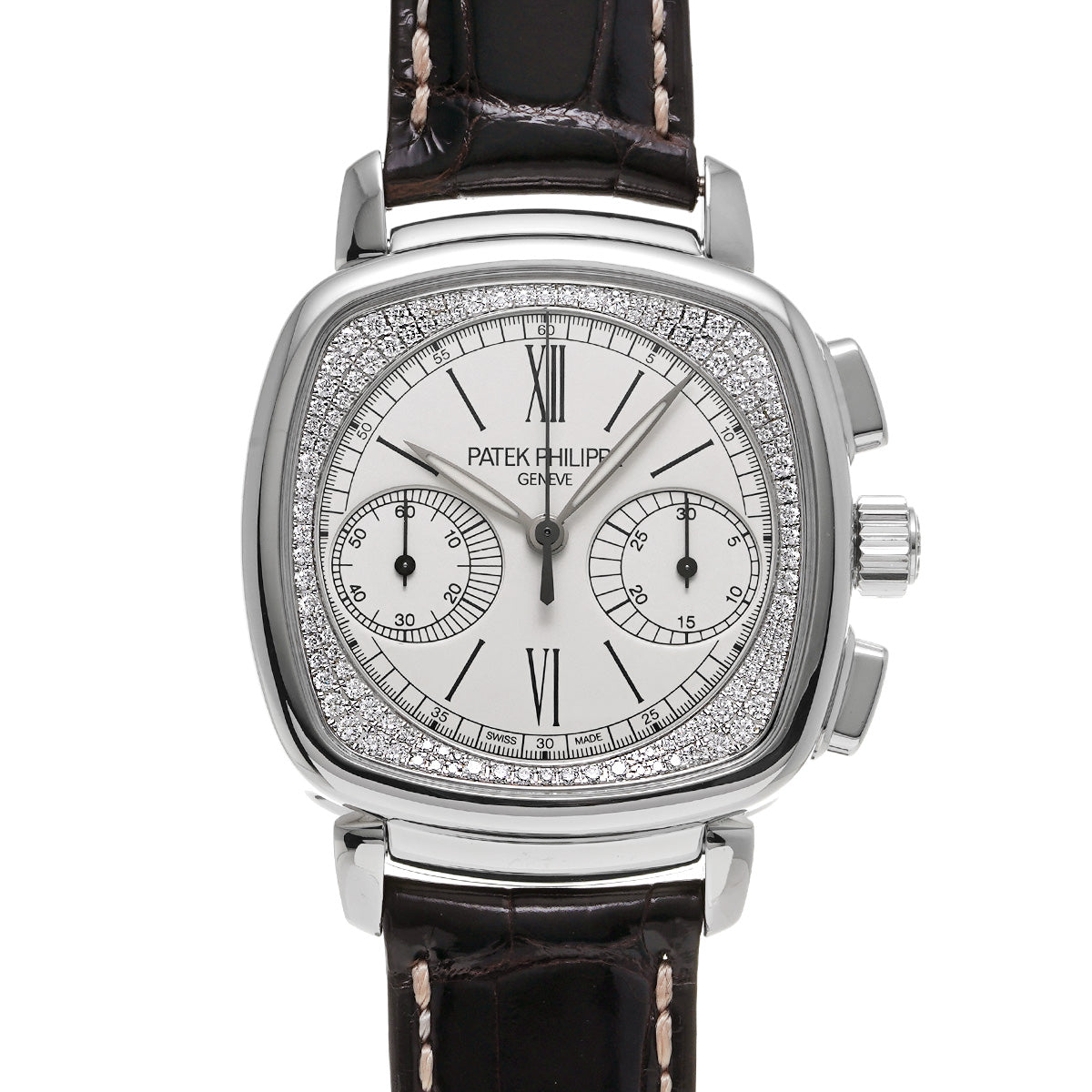 Complication Chronograph 7071G-001 Silver/Diamond PATEK PHILIPPE Ladies [Pre-Owned].