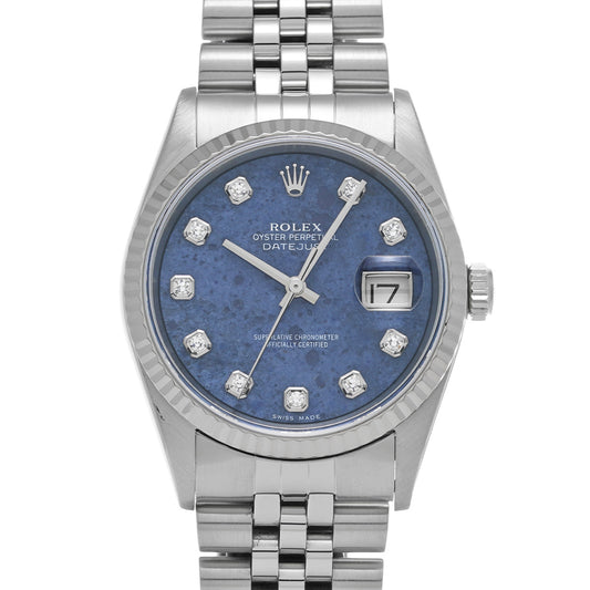 DATE JUST 16234G K (made around 2002) Sodalite/Diamond ROLEX Men's [Pre-Owned].