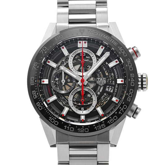 CARRERA CALIBRE HEUER 01 Chronograph CAR201V.BA0714 Black TAG HEUER Men's [Pre-Owned].