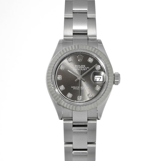 Lady Datejust 28 279174G Random Serial Gray/Diamond ROLEX Ladies [Pre-Owned].