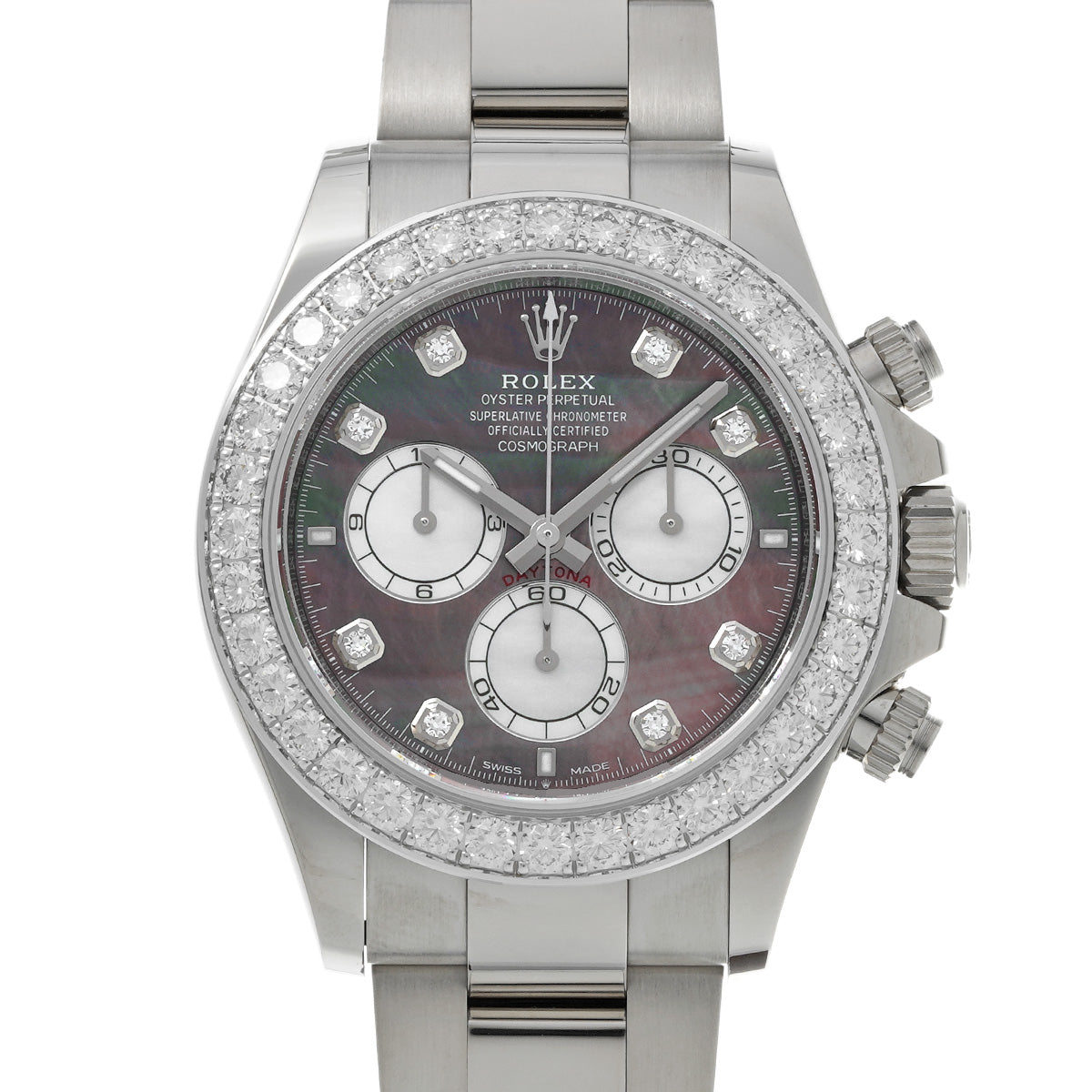 126579RBR Cosmograph Daytona Random Serial Black MOP/Diamond ROLEX Men's [Pre-Owned].