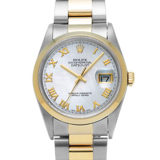 DATE JUST 16203NR U No. (manufactured around 1997) White MOP ROLEX Men's [Pre-Owned].