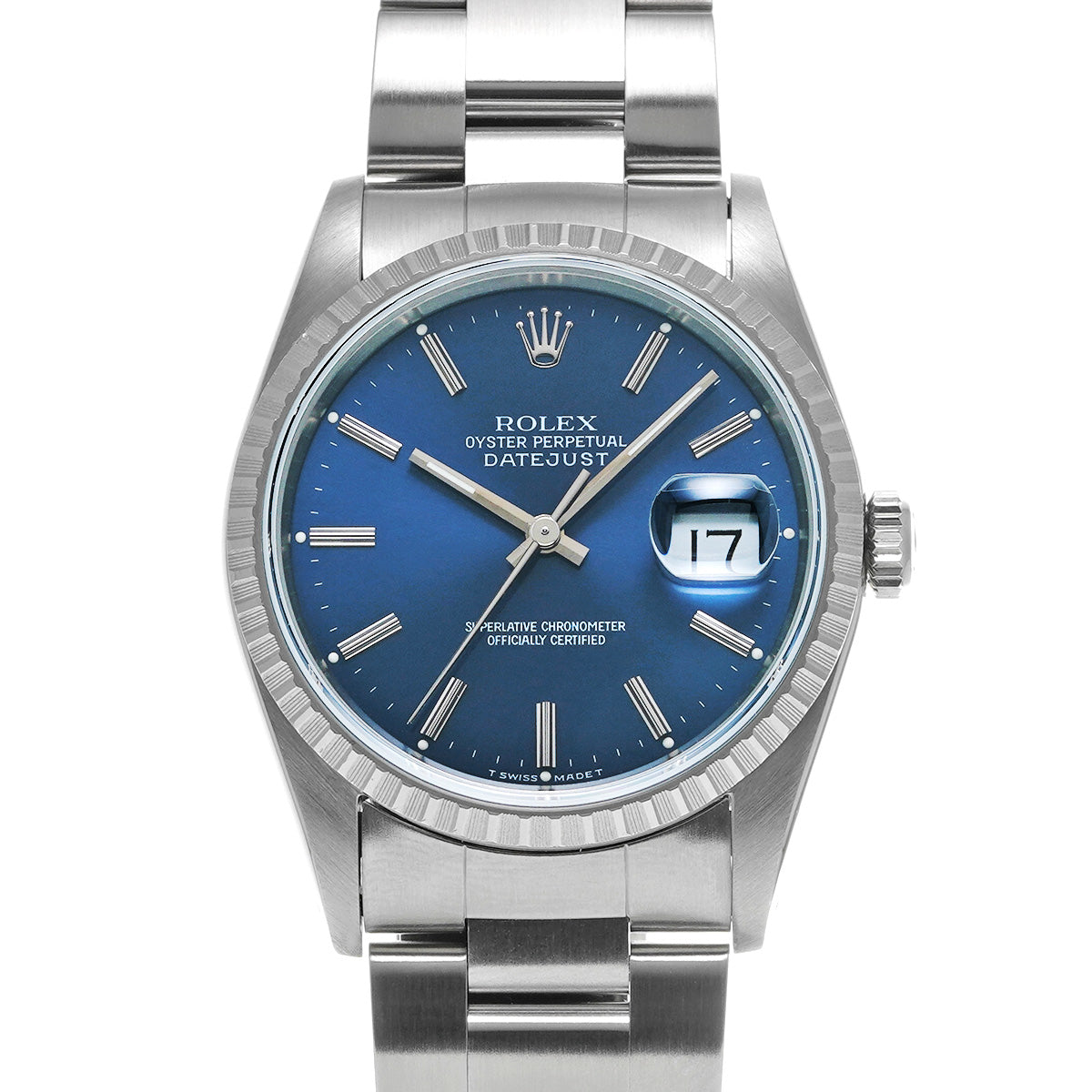 Datejust 16220 Number X (manufactured circa 1991) Blue ROLEX Men's [Pre-Owned].