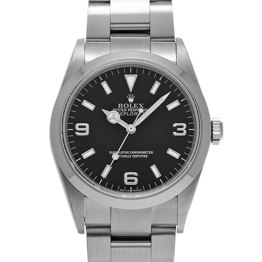 Explorer 114270 P (manufactured circa 2001) Black ROLEX Men's [Pre-Owned].