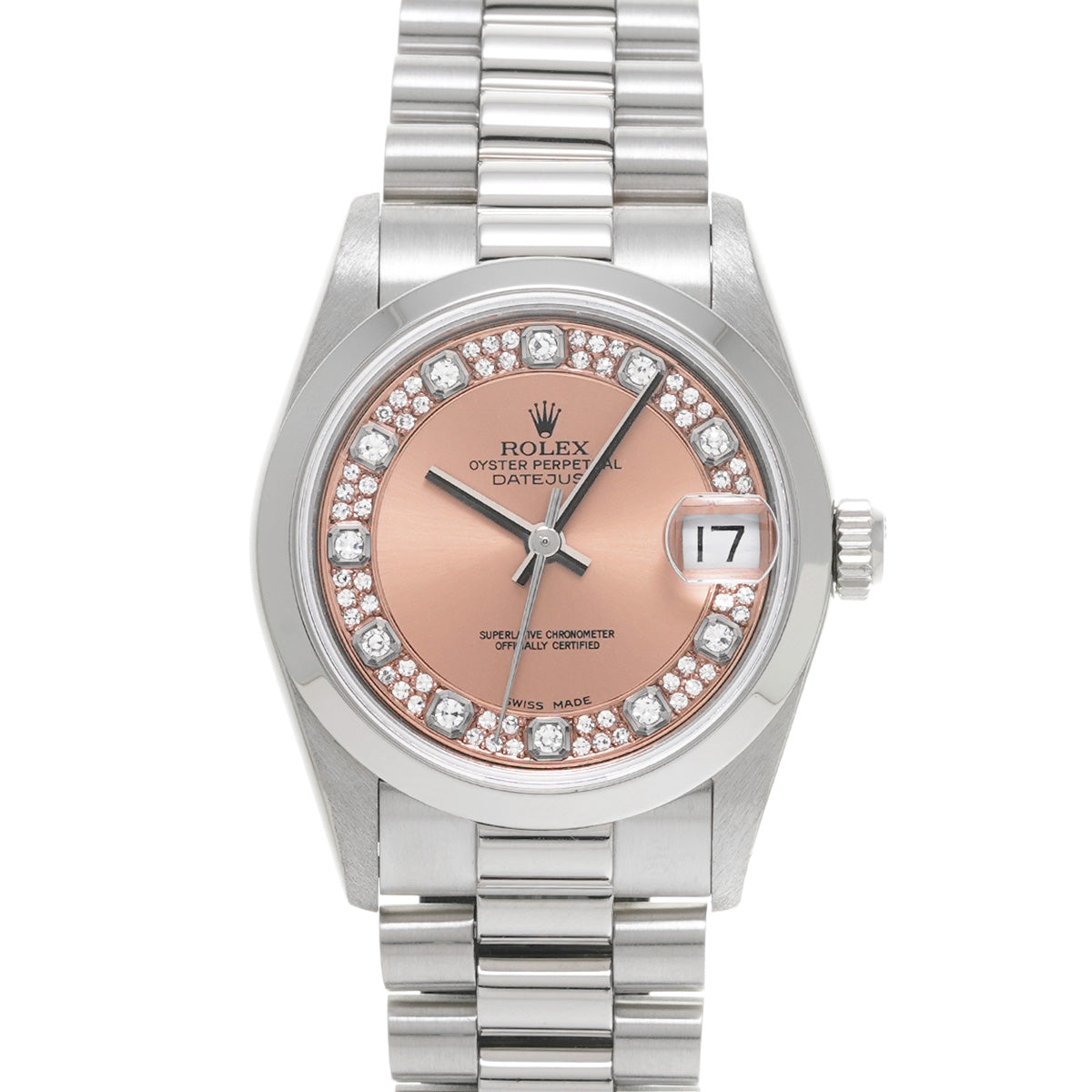 DATE JUST 68246 N (manufactured circa 1992) Pink/Diamond ROLEX Ladies [Pre-Owned].