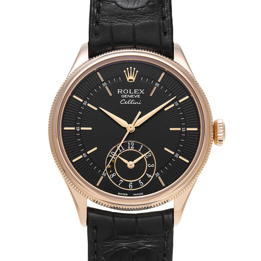 Cellini Dual Time 50525 Random Serial Black ROLEX Men's [Pre-Owned].