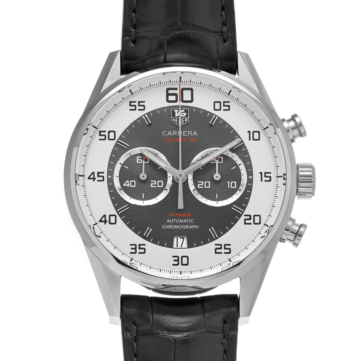 CARRERA Calibre 36 Chronograph Flyback CAR2B11.FC6235 Gray/Silver TAG HEUER Mens [Pre-Owned]
