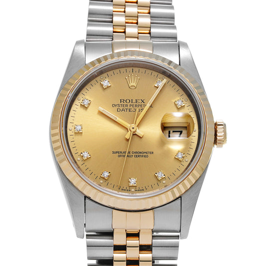 Datejust 16233G S (made around 1994) Champagne/Diamond ROLEX Men's [Pre-Owned].