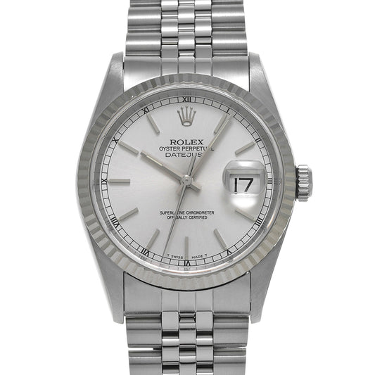 Datejust 16234 T (manufactured circa 1996) Silver ROLEX Men's [Pre-Owned].