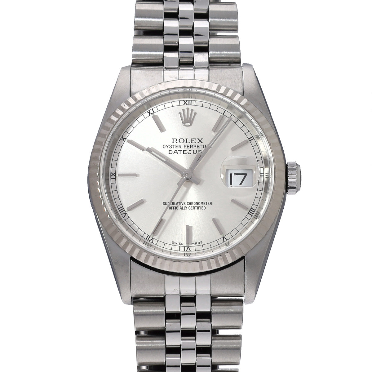 DATE JUST 16234 K (manufactured circa 2001) Silver ROLEX Men's [Pre-Owned].