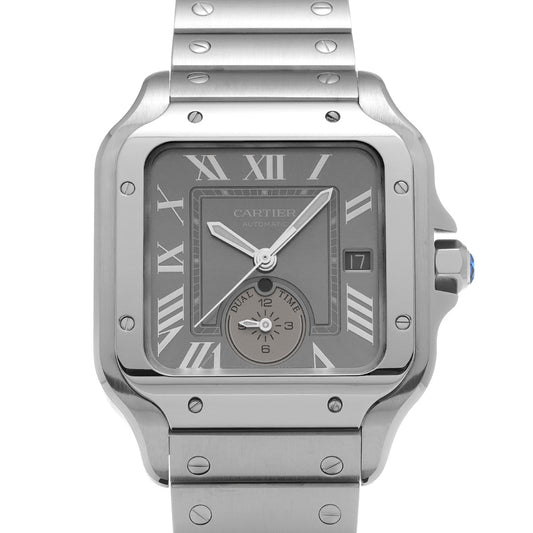 Santos de Cartier Dual Time Zone WSSA0076 Gray CARTIER Men's [Pre-Owned]