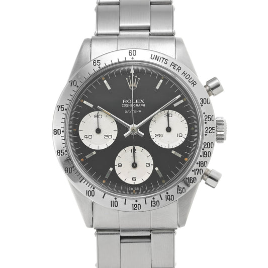 Cosmograph Daytona W Swiss 6239 10s (manufactured circa 1964) Black/Silver ROLEX Men's [Pre-Owned].