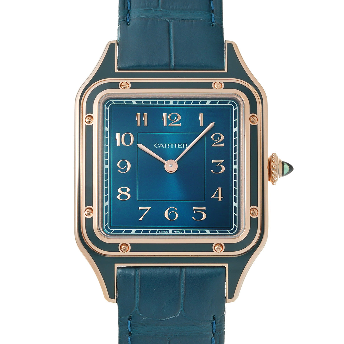 Santos Dumont LM Peacock Blue WGSA0098 Blue CARTIER Men's [Pre-Owned].