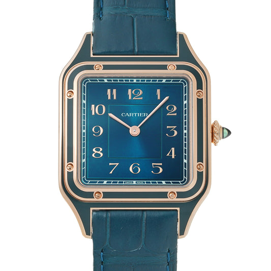 Santos Dumont LM Peacock Blue WGSA0098 Blue CARTIER Men's [Pre-Owned].