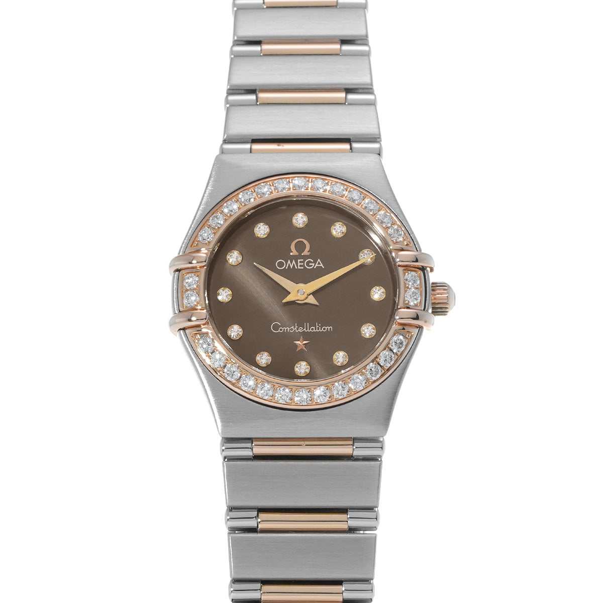 Constellation Small 1358.60 Brown/Diamond OMEGA Ladies [Pre-Owned].