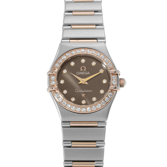 Constellation Small 1358.60 Brown/Diamond OMEGA Ladies [Pre-Owned].