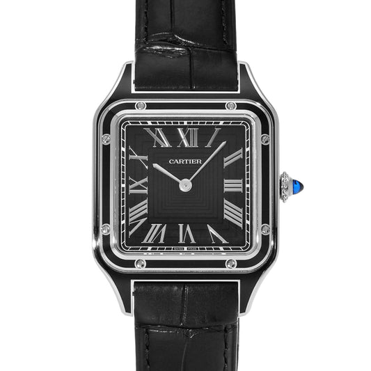 WSSA0046 Santos Dumont LM Black CARTIER Men's [Pre-owned]