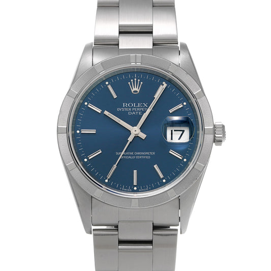 Oyster Perpetual Date 15210 U (manufactured circa 1997) Blue ROLEX Men's [Pre-Owned].