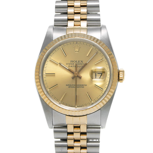 Datejust 16233 E (manufactured circa 1990) Champagne ROLEX Men's [Pre-Owned].