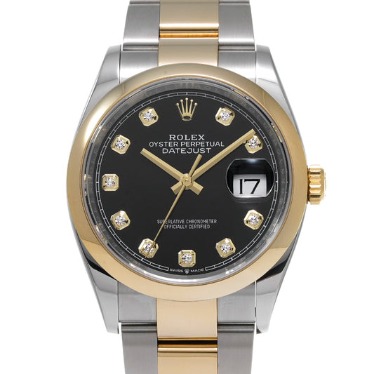 DATE JUST 36 126203G Random Serial Black/Diamond ROLEX Men's [Pre-Owned].