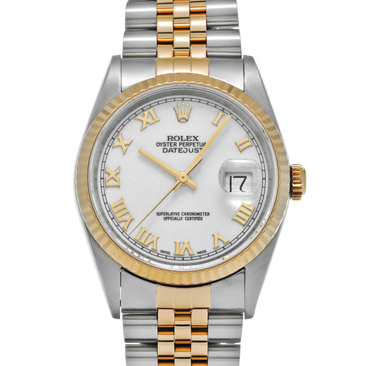 DATE JUST 16233 P (made around 2000) White ROLEX Men's [Pre-Owned].