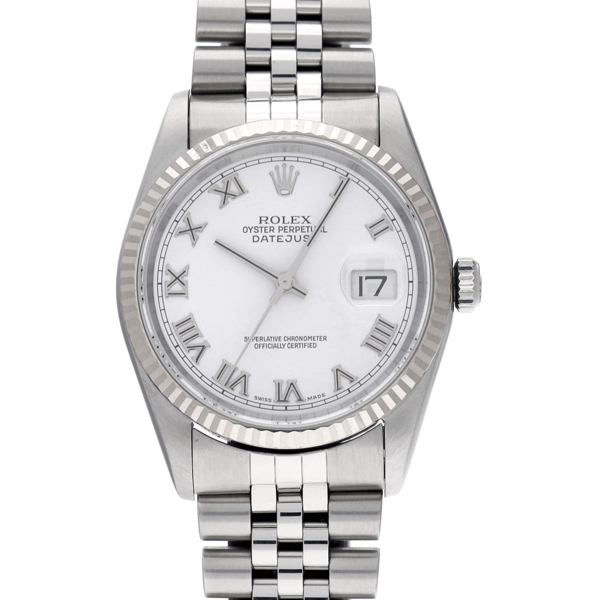 DATE JUST 16234 F (made around 2004) White ROLEX Men's [Pre-Owned].
