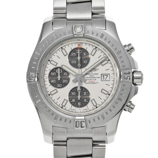 Corto Chronograph Automatic A1338811/G804 Silver/Gray BREITLING Men's [Pre-Owned].