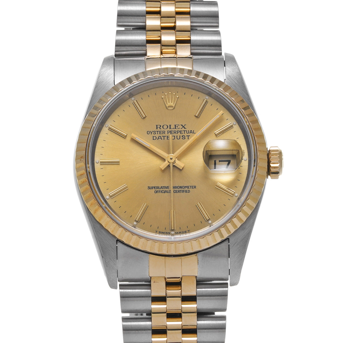 Datejust 16233 S (manufactured circa 1994) Champagne ROLEX Men's [Pre-Owned].