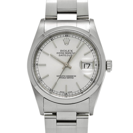 DATE JUST 16200 K (manufactured circa 2001) Silver ROLEX Men's [Pre-owned].