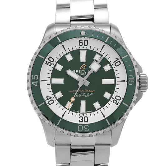 Super Ocean Automatic 44 A17376A31L1A1 Green BREITLING Men's [Pre-Owned].