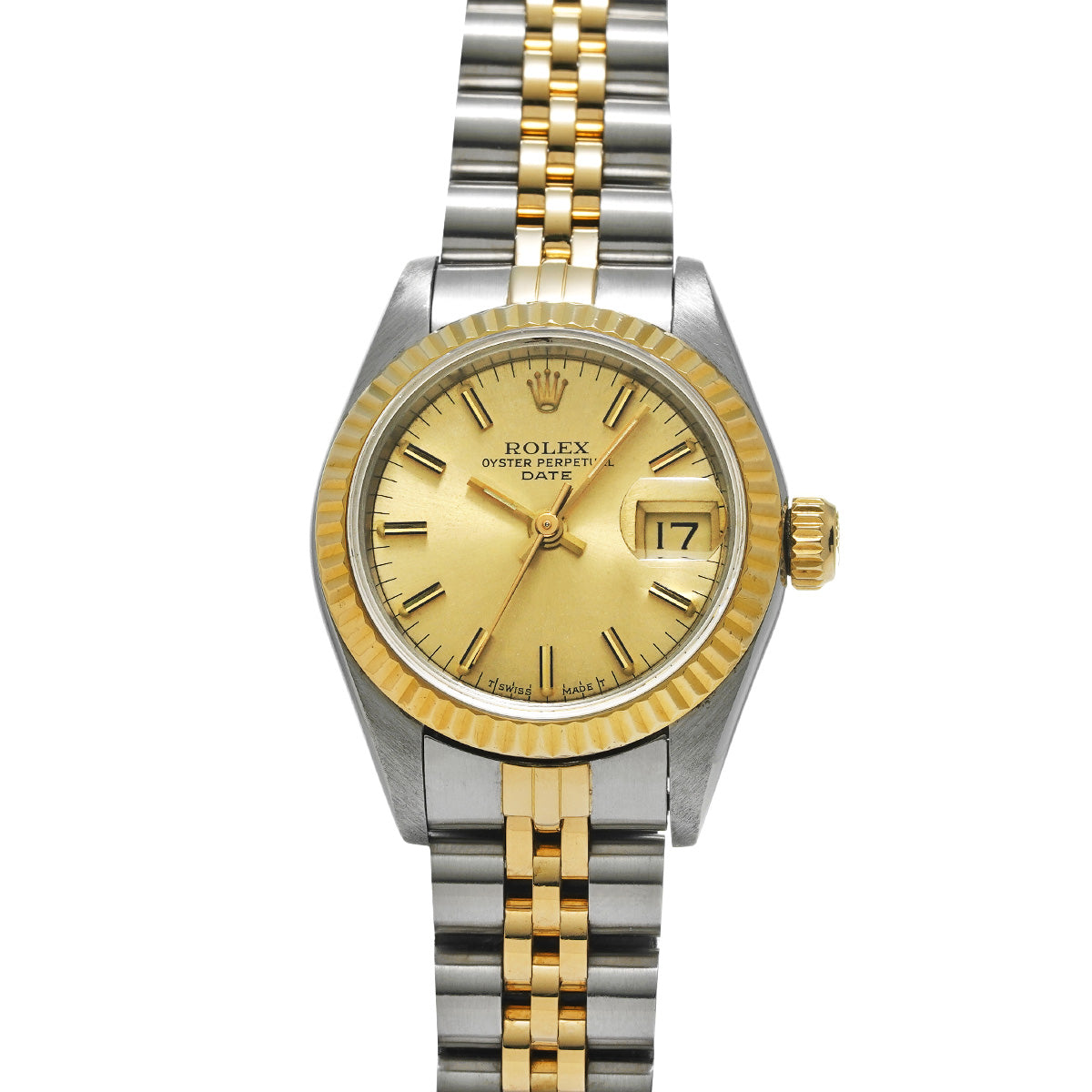 DATE JUST 69173 88th (manufactured circa 1985) Champagne ROLEX Ladies [Pre-Owned].