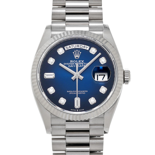 Day Date 36 128239A Random Serial Blue Ombr/Diamond ROLEX Men's [Pre-Owned].