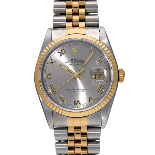 DATE JUST 16233 W (manufactured circa 1994) Gray ROLEX Men's [Pre-Owned].