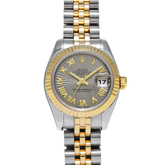 DATE JUST 179173 F (manufactured circa 2003) Gray Sunbeam ROLEX Ladies [Pre-Owned].