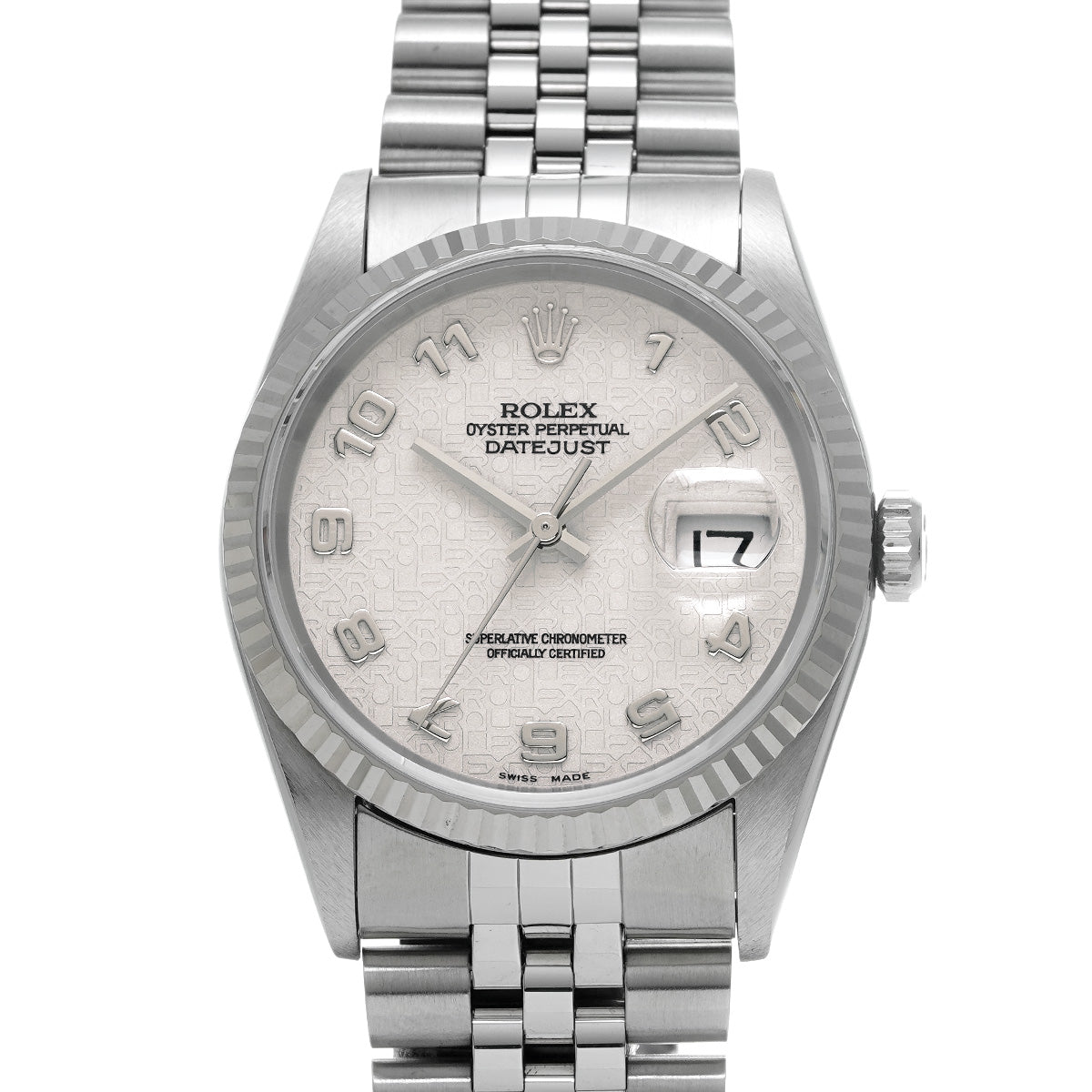 Datejust 16234 T (manufactured circa 1996) Ivory Computer ROLEX Men's [Pre-Owned].