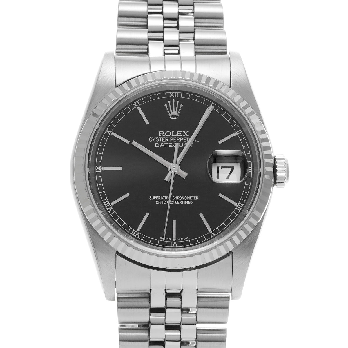 DATE JUST 16234 F (made around 2004) Black ROLEX Men's [Pre-Owned].