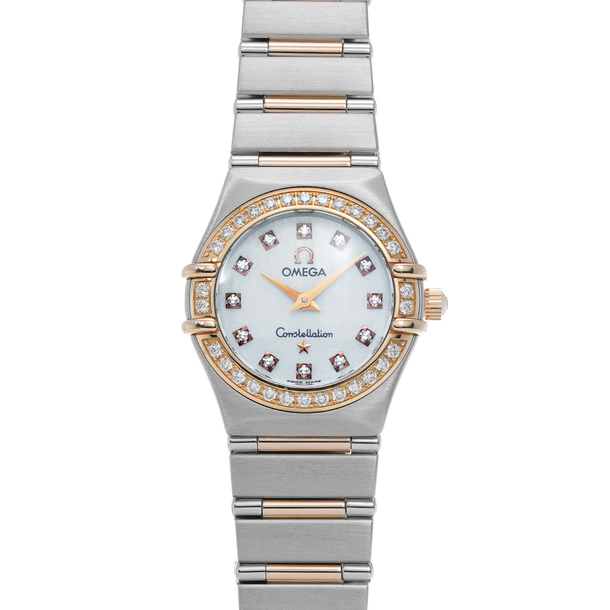 Constellation Mini Quartz 1360.75 White MOP/Diamond OMEGA Ladies [Pre-Owned].