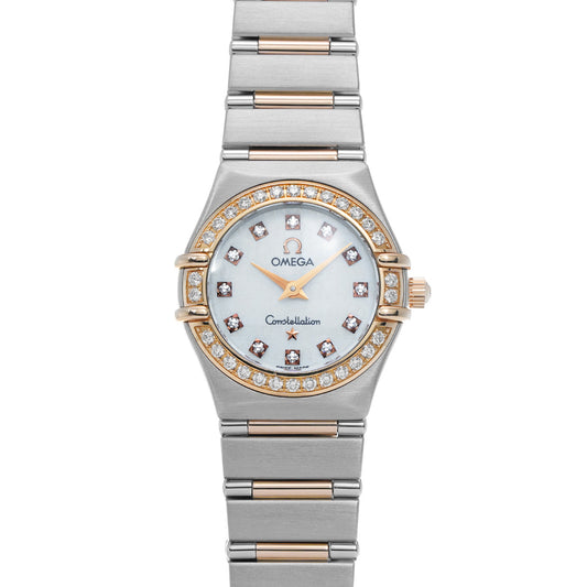 Constellation Mini Quartz 1360.75 White MOP/Diamond OMEGA Ladies [Pre-Owned].