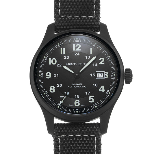 Khaki Field Titanium H70575733 Black HAMILTON Men's [Pre-owned].