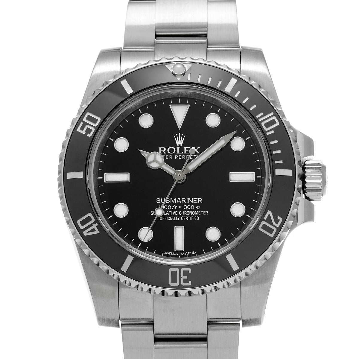 Submariner 114060 G (manufactured circa 2011) Black ROLEX Men's [Pre-Owned].