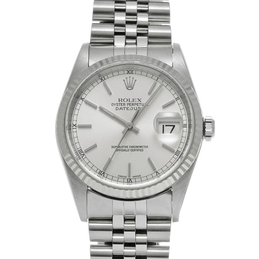 DATE JUST 16234 K (manufactured circa 2001) Silver ROLEX Men's [Pre-Owned].