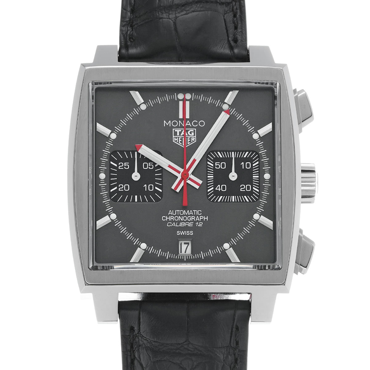 Monaco Calibre 12 Chronograph Final Edition CAW211J.FC6476 Gray/Black TAG HEUER Mens [Pre-Owned]