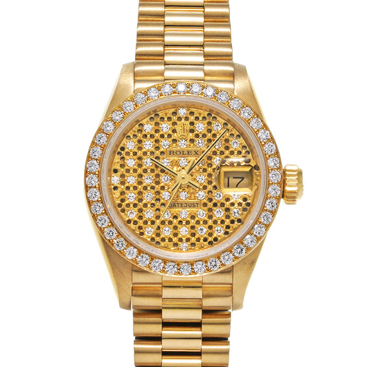 DATE JUST 69138ZE E (manufactured circa 1990) Champagne/Diamond ROLEX Ladies [Pre-Owned].