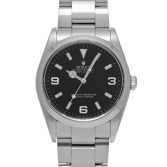 Explorer 114270 F (manufactured circa 2004) Black ROLEX Men's [Pre-Owned].