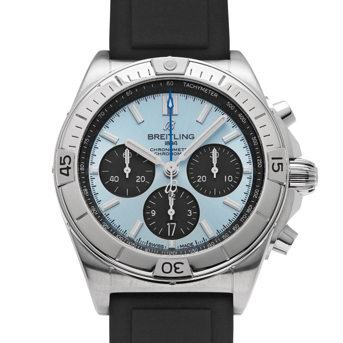 Chronomat B01 42 PB0134101C1S1 Ice Blue/Black BREITLING Men's [Pre-Owned].