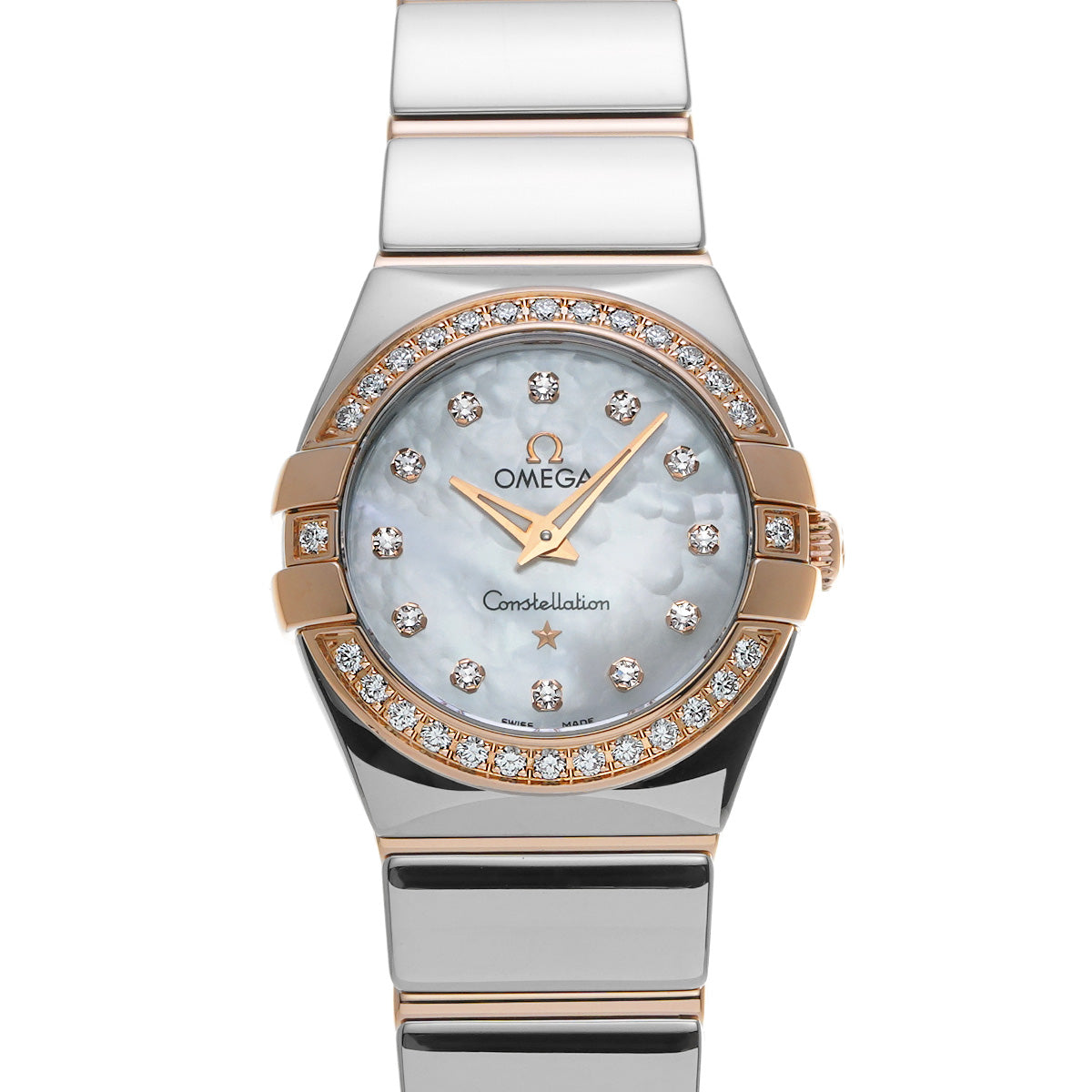 Constellation Polished Quartz 123.25.24.60.55.005 White MOP OMEGA Ladies [New]