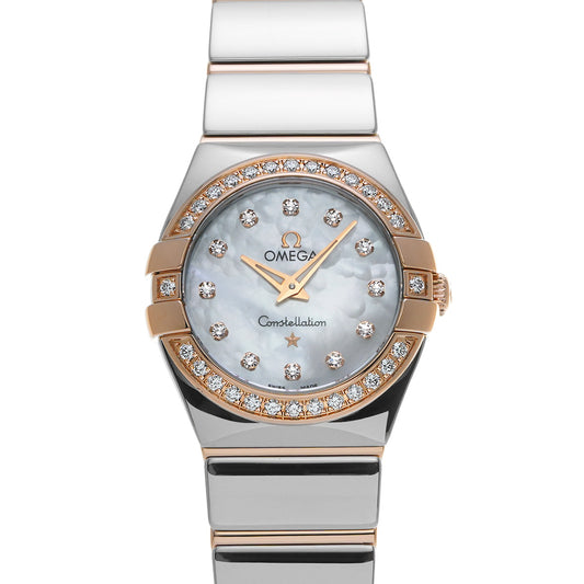 Constellation Polished Quartz 123.25.24.60.55.005 White MOP OMEGA Ladies [New]
