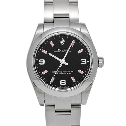Oyster Perpetual 31 177200 M (manufactured circa 2008) Black ROLEX Unisex [Pre-Owned].