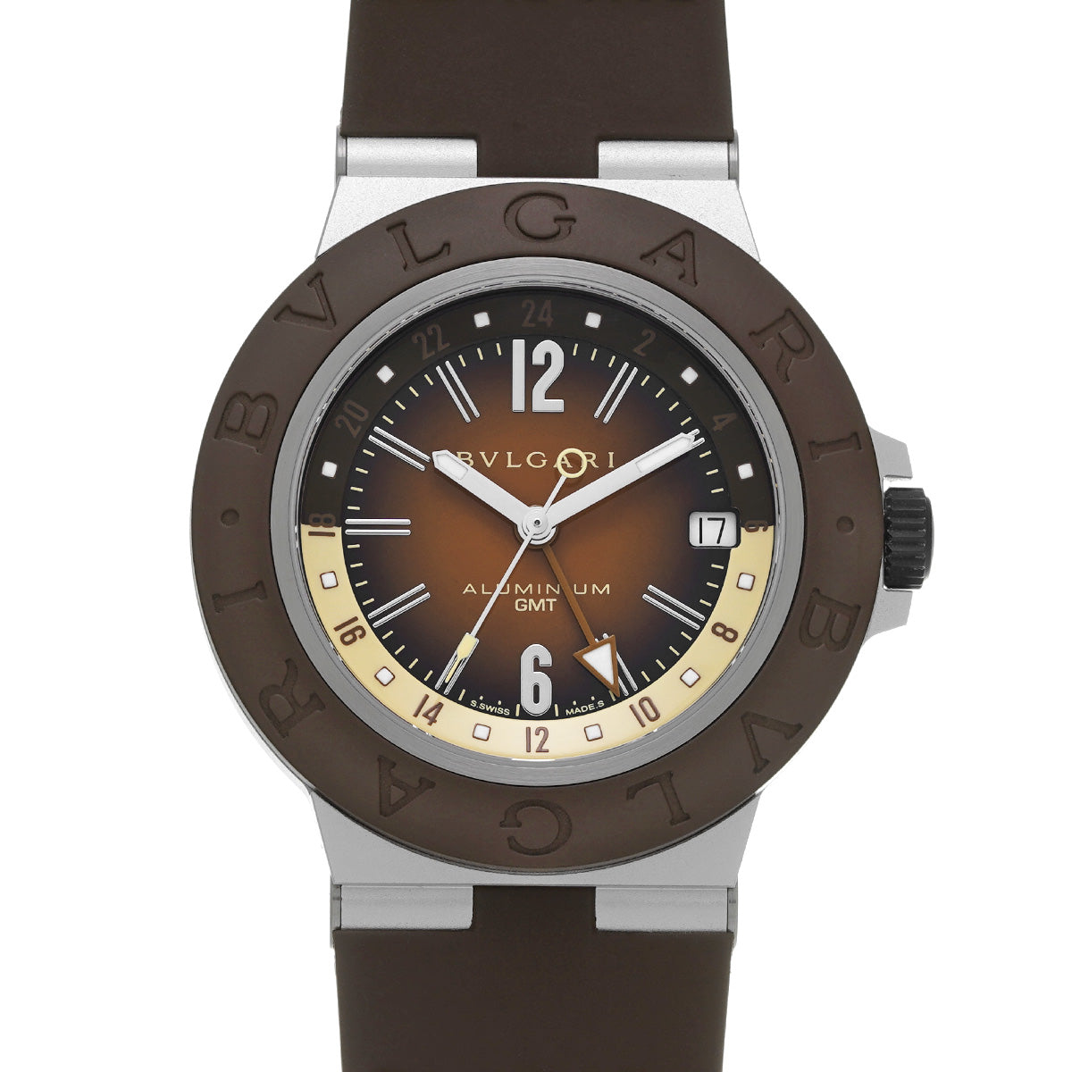 Aluminum GMT Fender Limited Edition 104117 Brown Gradation/Brown/Cream BVLGARI Men's [New]