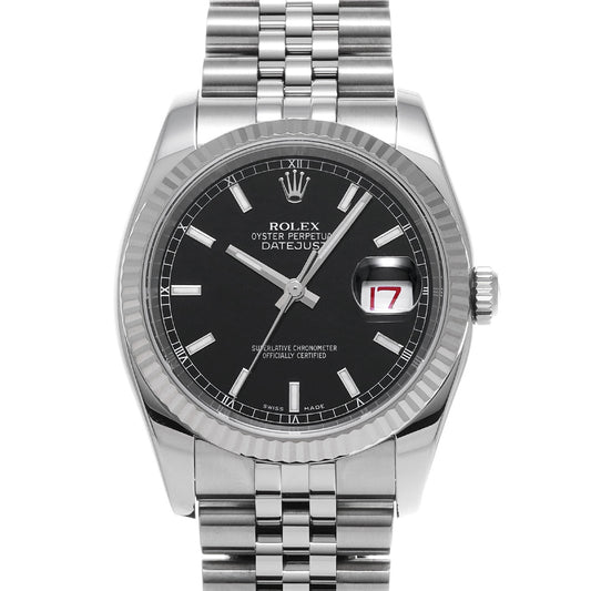 DATE JUST 116234 D (made around 2005) Black ROLEX Men's [Pre-Owned].